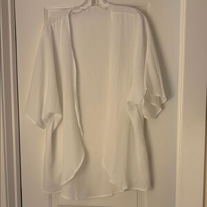 Elegant White Sheer Cardigan